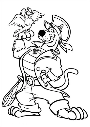 Kolorowanka Scooby pirat